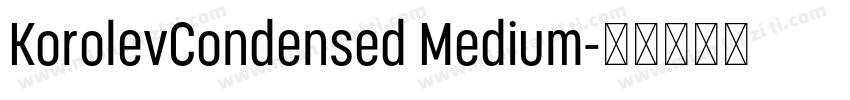 KorolevCondensed Medium字体转换